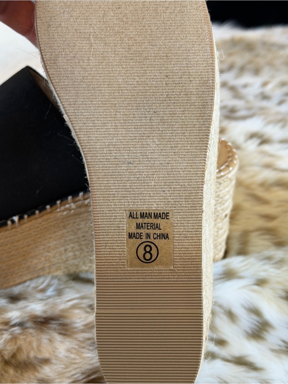 Soda Black Suede Platform Espadrille Slide - Picture 5 of 6